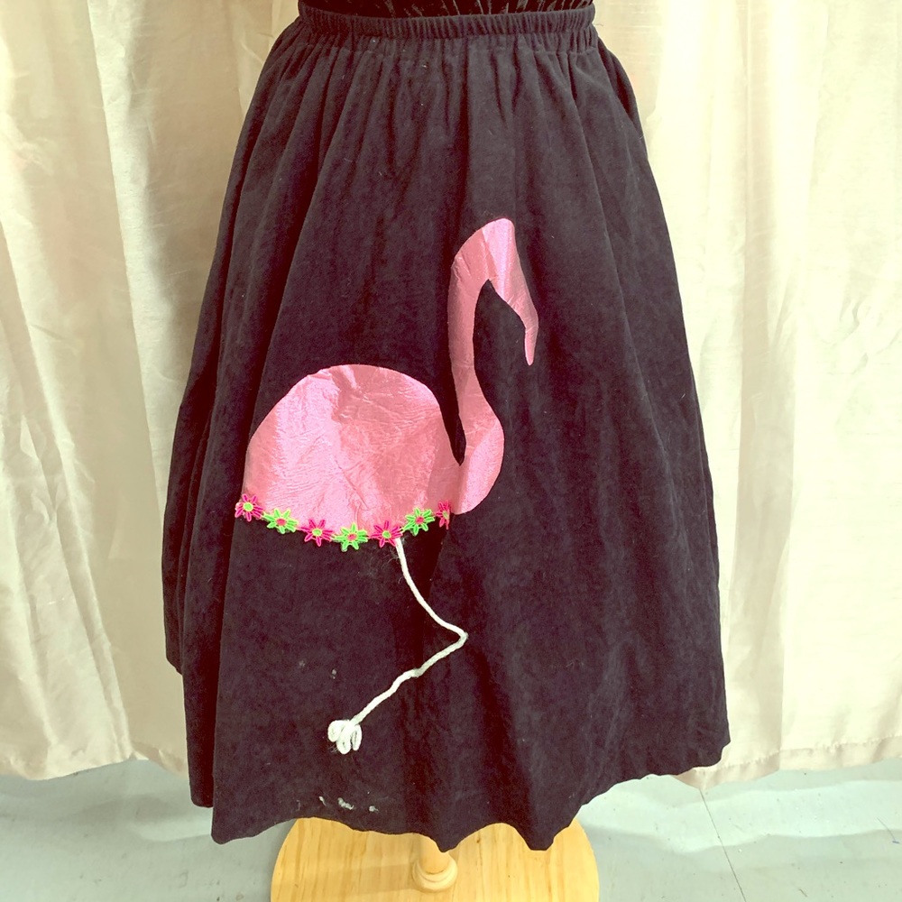 Vintage Handmade Flamingo Skirt